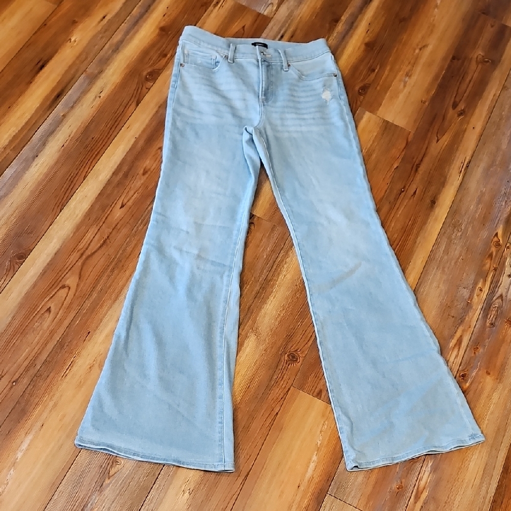 Light Blue Express 70s flare jeans